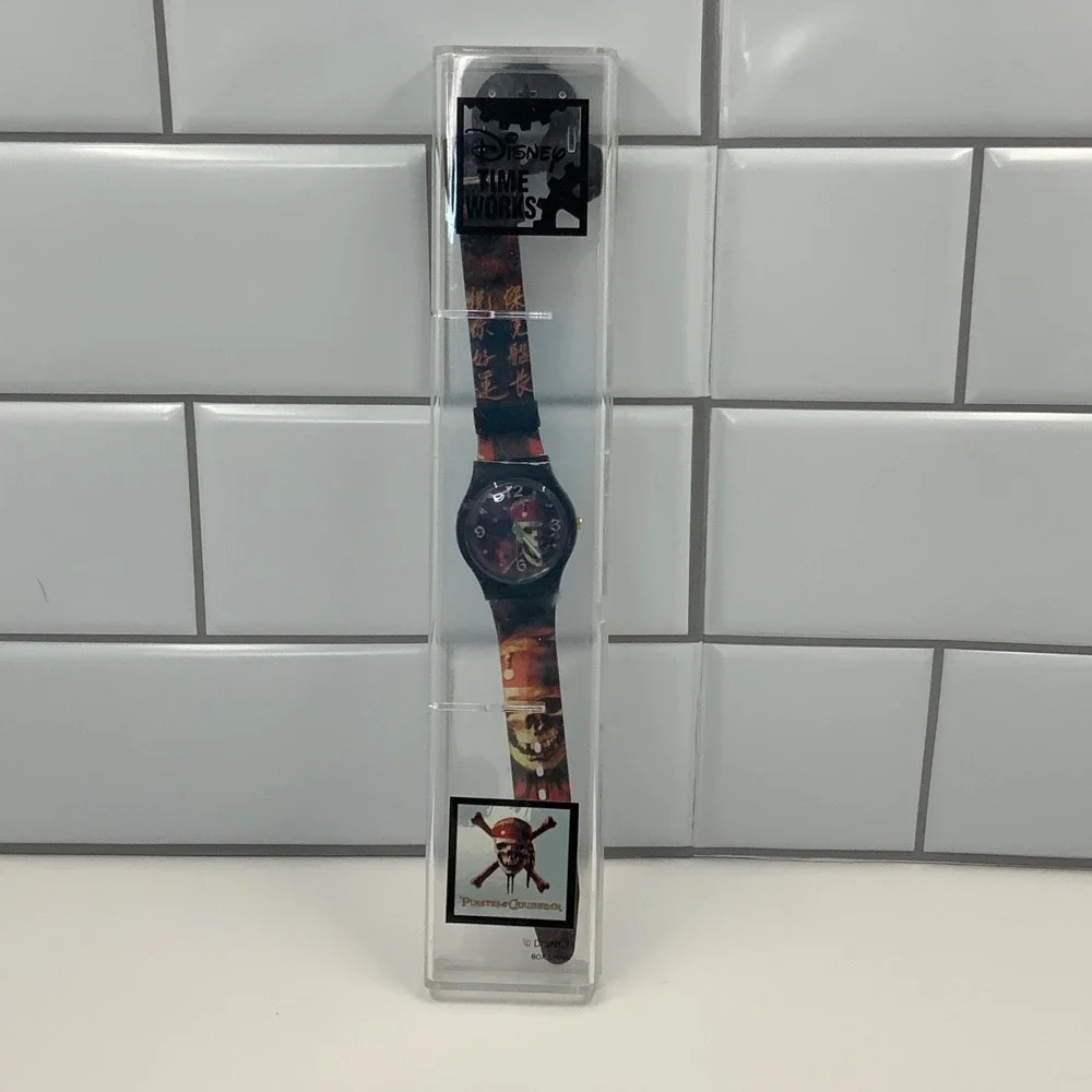 Disney Time Works Pirates of the Caribbean Skull Watch New in Case